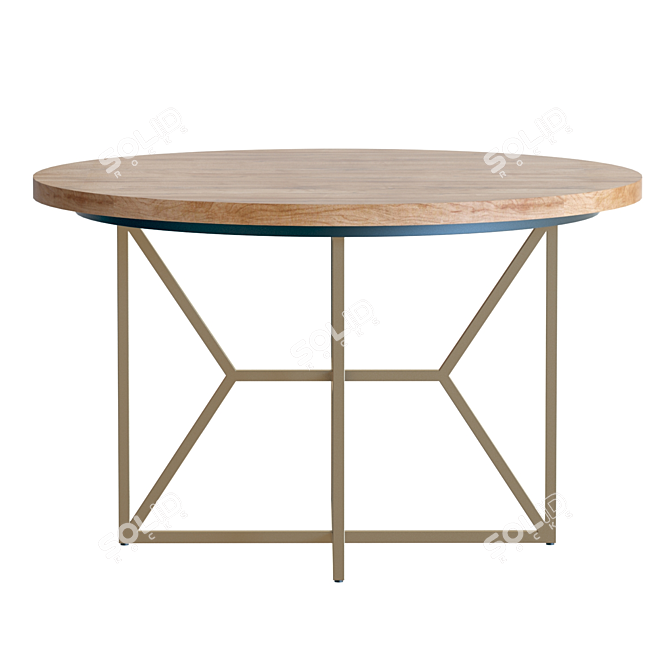 Hayes Round 48" Table: Stylish Dining Essential 3D model image 5