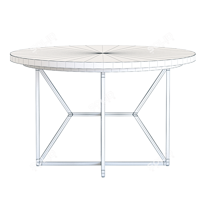 Hayes Round 48" Table: Stylish Dining Essential 3D model image 6