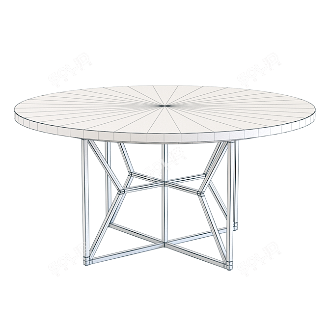 Crate & Barrel Hayes 60" Round Table | High-Quality 3D Model 3D model image 2