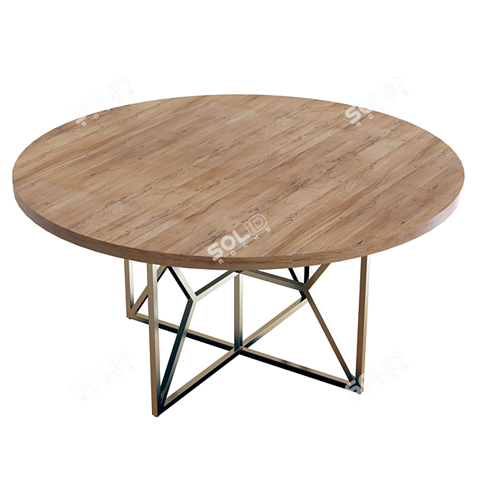 Crate & Barrel Hayes 60" Round Table | High-Quality 3D Model 3D model image 3