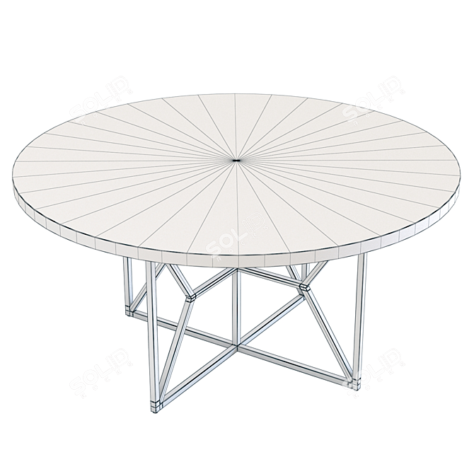 Crate & Barrel Hayes 60" Round Table | High-Quality 3D Model 3D model image 4