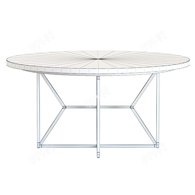 Crate & Barrel Hayes 60" Round Table | High-Quality 3D Model 3D model image 6