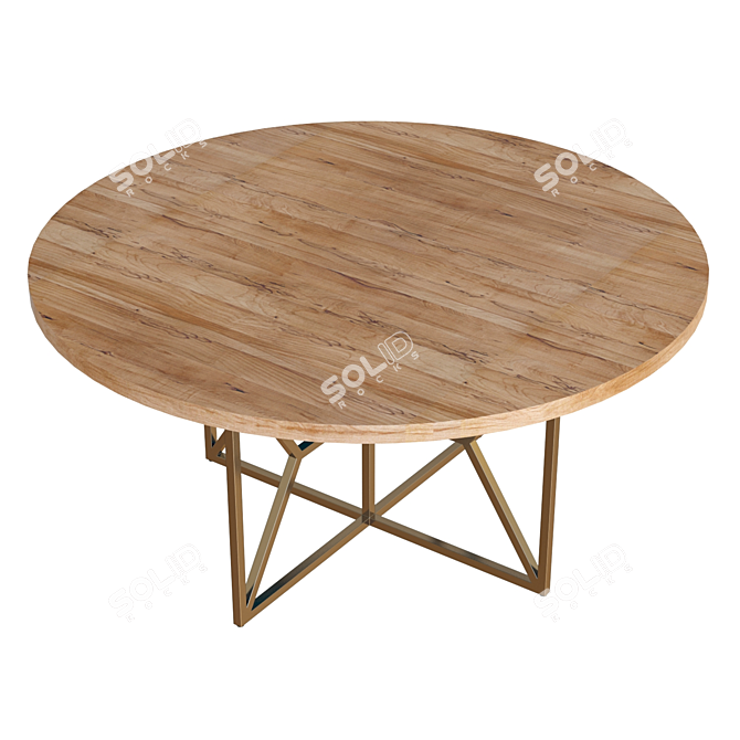 Crate & Barrel Hayes 60" Round Table | High-Quality 3D Model 3D model image 7