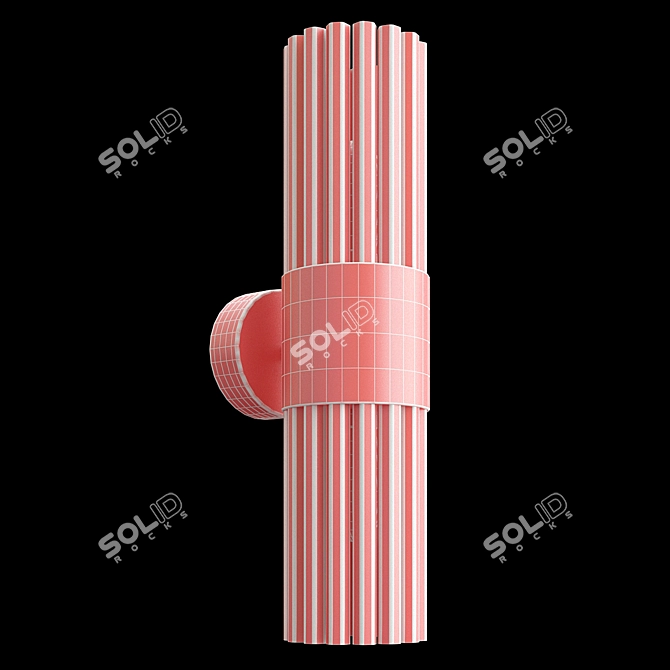 Sleek Hetel Wall Lamp 3D model image 2