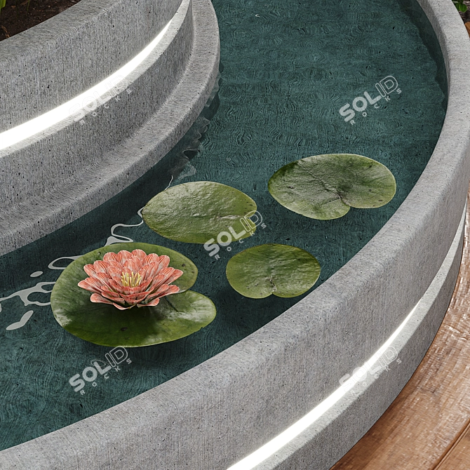 Urban Oasis Bench: Innovative Plant-Set Design 3D model image 4