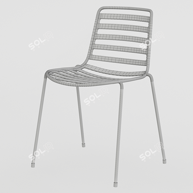 Enea Street Chair: Ergonomic & Stylish Outdoor Seating 3D model image 3