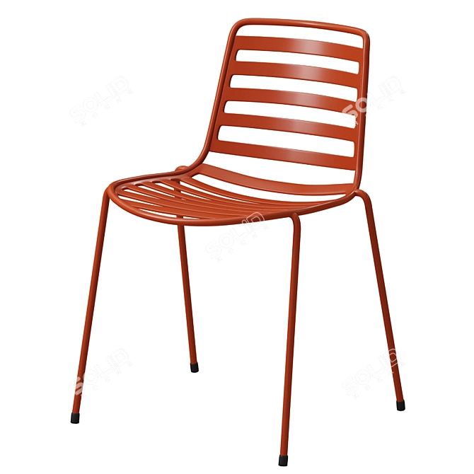 Enea Street Chair: Ergonomic & Stylish Outdoor Seating 3D model image 5