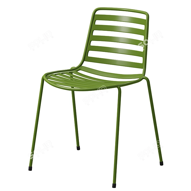 Enea Street Chair: Ergonomic & Stylish Outdoor Seating 3D model image 6