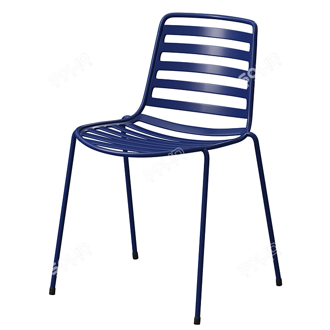 Enea Street Chair: Ergonomic & Stylish Outdoor Seating 3D model image 8
