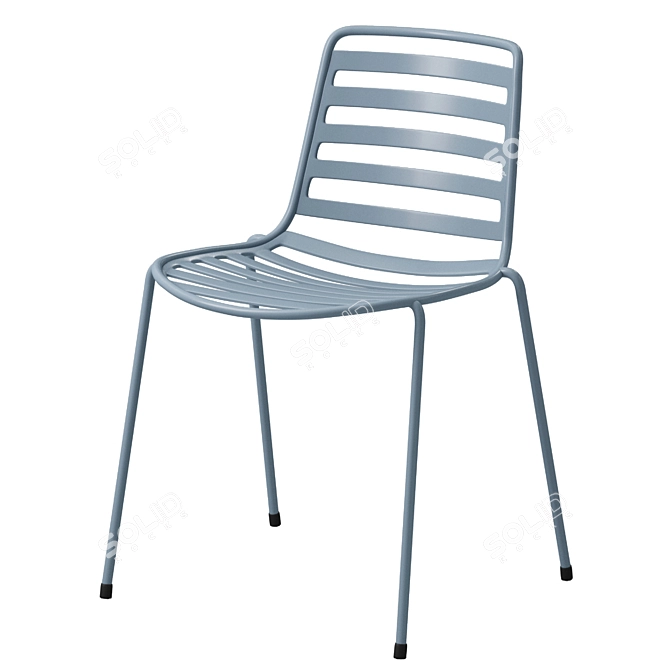 Enea Street Chair: Ergonomic & Stylish Outdoor Seating 3D model image 9