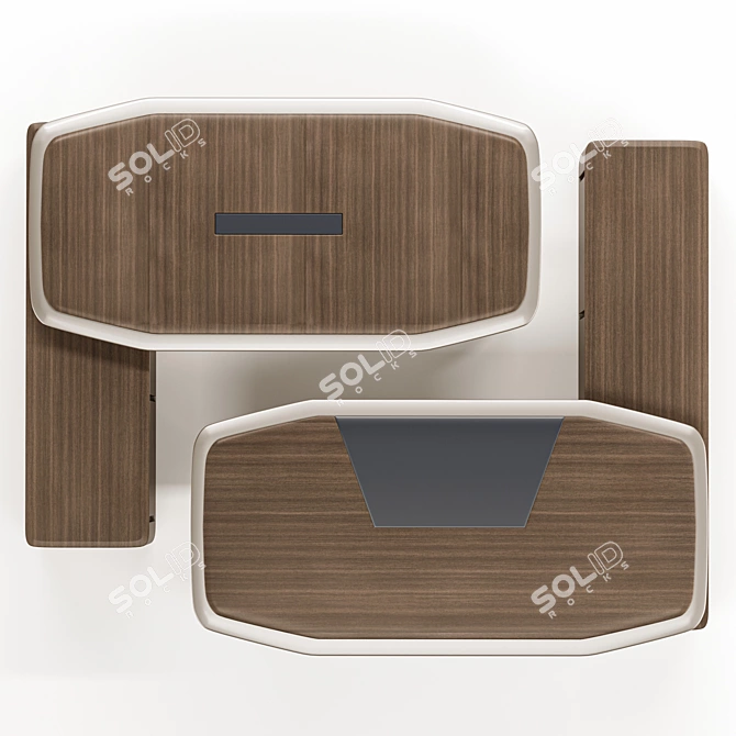Stylish Gramy Executive Desk 3D model image 5