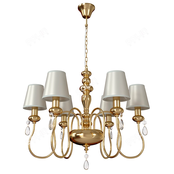 Elegant Meki Chandelier: Classic Style 3D model image 1