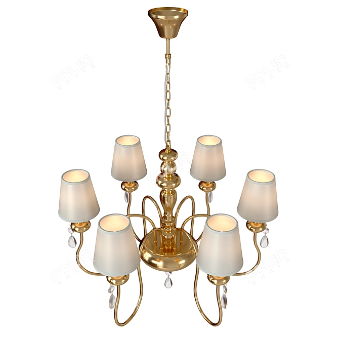 Elegant Meki Chandelier: Classic Style 3D model image 4