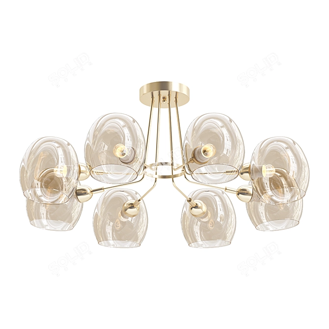 Elegant Lussole Ceiling Chandelier 3D model image 1