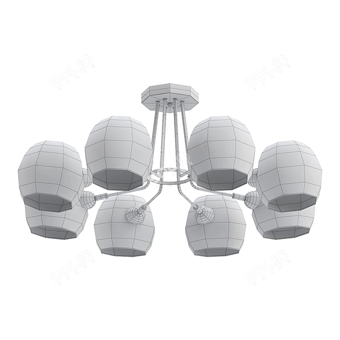 Elegant Lussole Ceiling Chandelier 3D model image 2