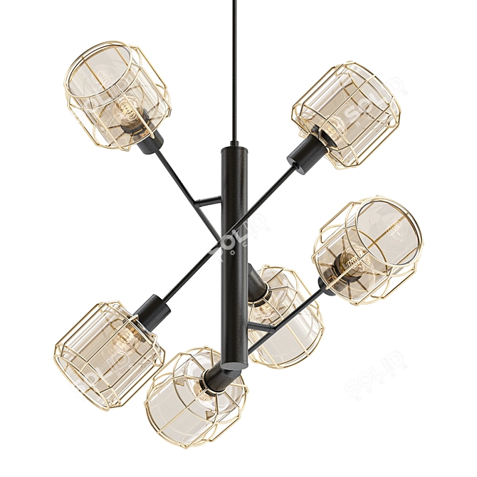 Elegant Tavern Pendant Chandelier 3D model image 1