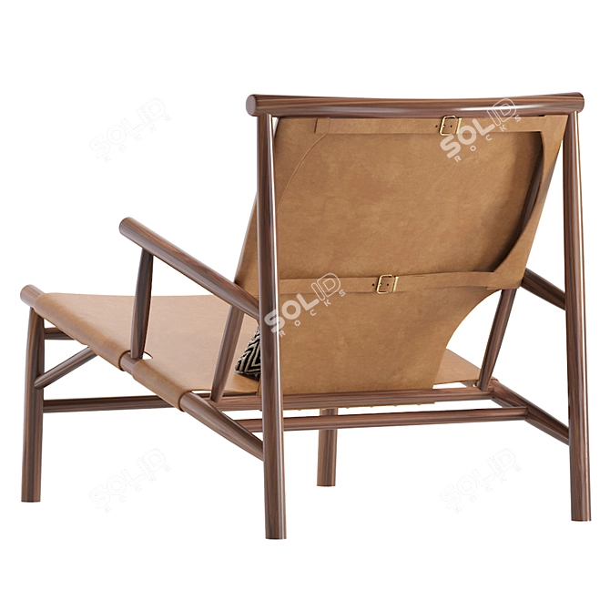 Norr11 Samurai Leather Armchair 3D model image 3