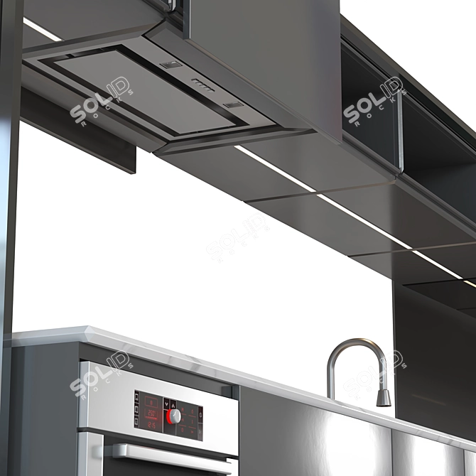 Modern Kitchen 3D Model 3D model image 3