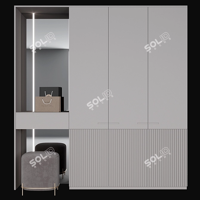 Customizable Entryway Organizer 3D model image 2