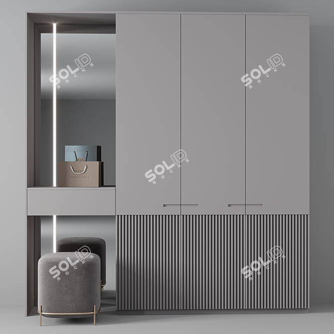 Customizable Entryway Organizer 3D model image 6