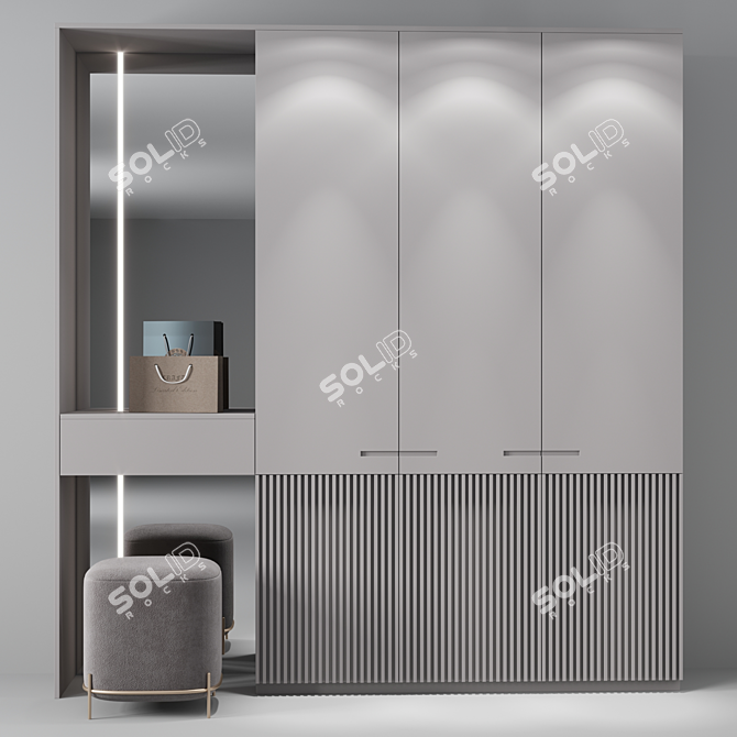 Customizable Entryway Organizer 3D model image 8