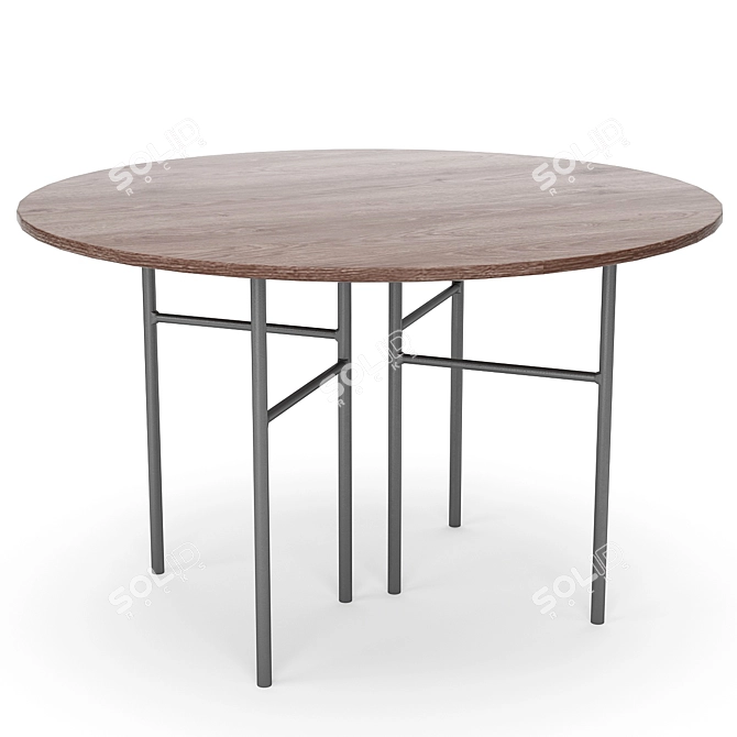 Round Mingle Dining Table 3D model image 4