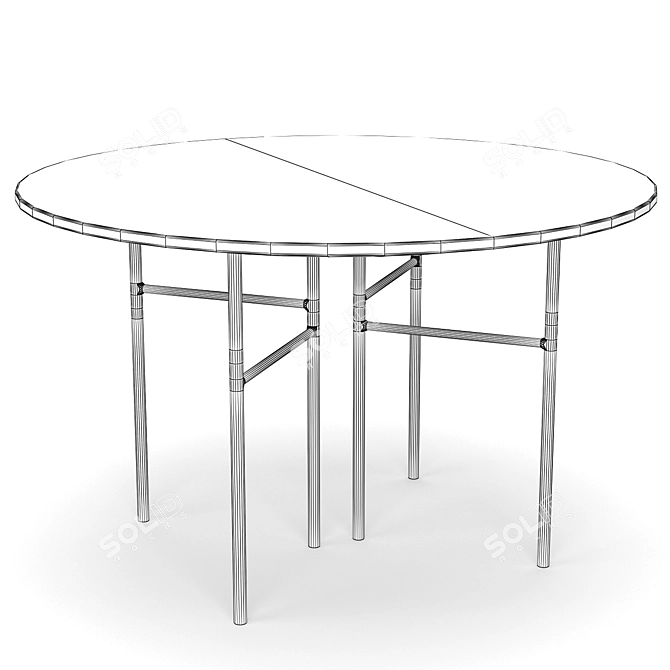 Round Mingle Dining Table 3D model image 6