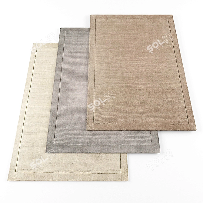 Versatile Set of 12 Rugs - High Quality Textures Included! 3D model image 1