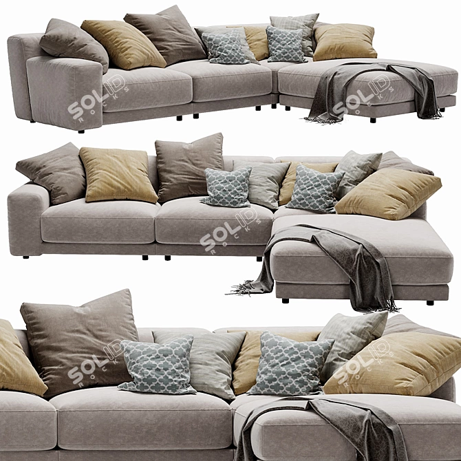 Modular Blanche Tutto Sofa Set 3D model image 2