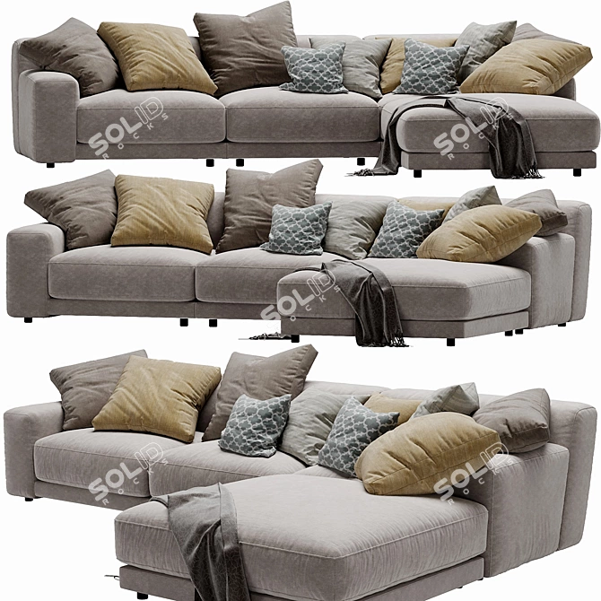 Modular Blanche Tutto Sofa Set 3D model image 3