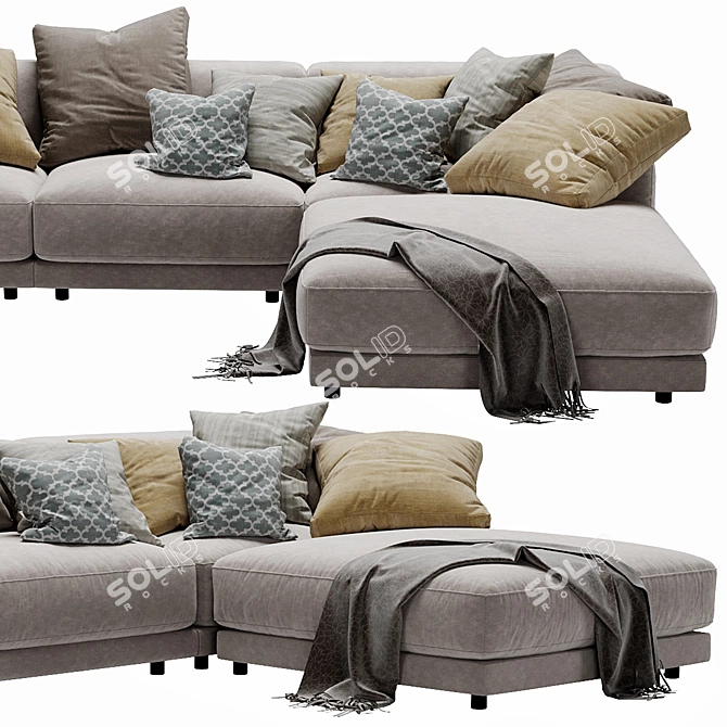 Modular Blanche Tutto Sofa Set 3D model image 5