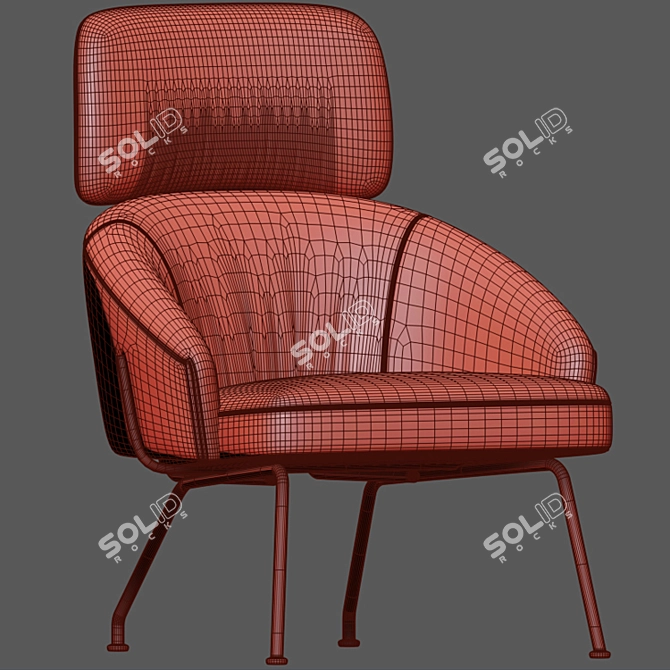 Contemporary Bonaldo Bahia Armchair 3D model image 3