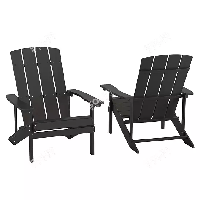Weatherproof Adirondack Garden Chair 3D model image 1