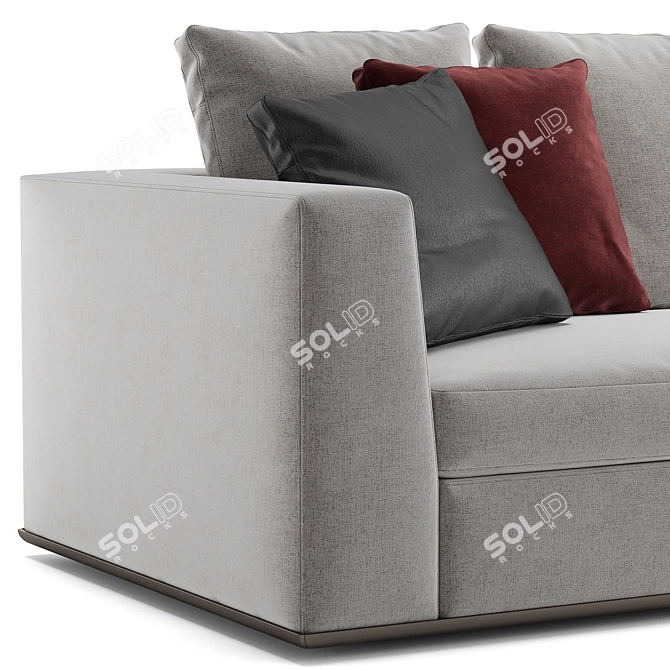 Elegant Minotti Powell Sofa: Sleek Design, Maximum Comfort 3D model image 5