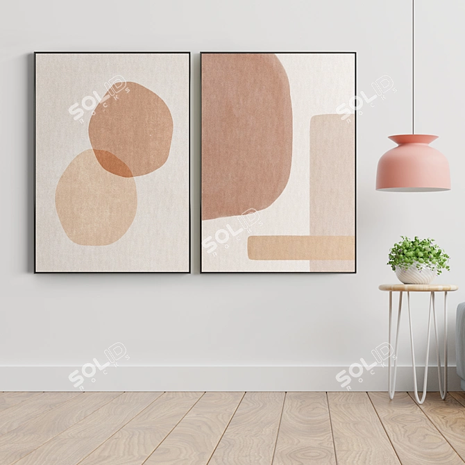 Minimalist Abstract Photo Frames 3D model image 2