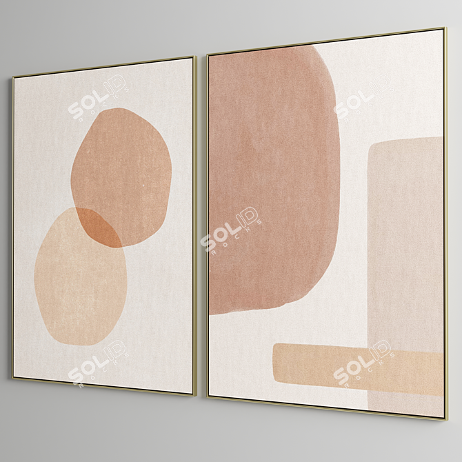 Minimalist Abstract Photo Frames 3D model image 4