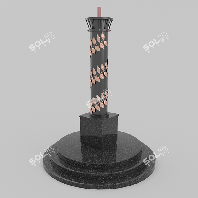 Eternal Flame Sculpture 3D model image 1