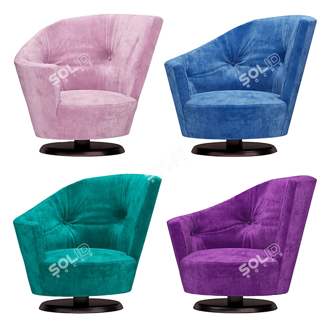Elegant Italian Giorgetti Chair 3D model image 1
