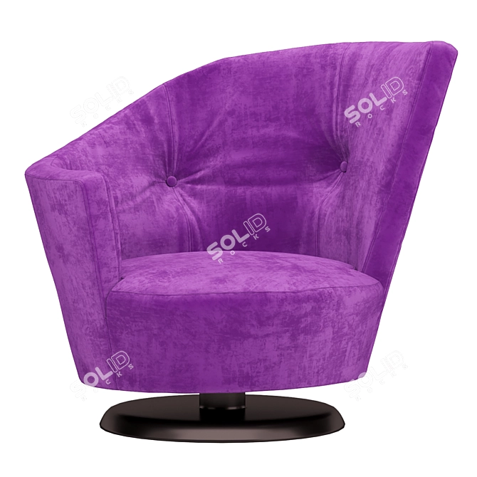 Elegant Italian Giorgetti Chair 3D model image 7