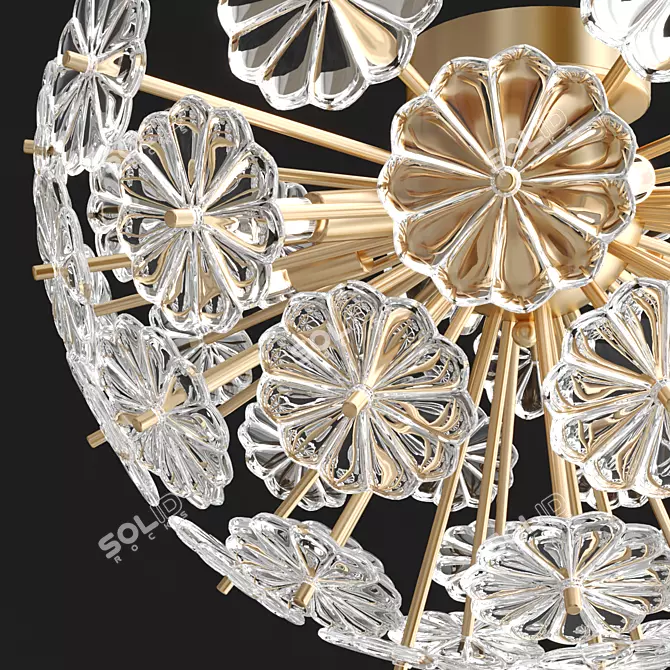 Elegant Pienene Ceiling Chandelier 3D model image 2