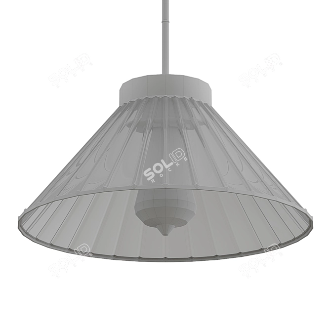 Sleek Black Cone Pendant 3D model image 2