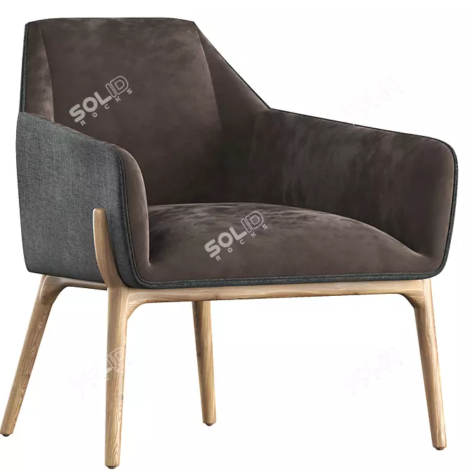 Nido Lounge Chair: Modern Comfort for Your Space 3D model image 1