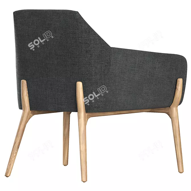 Nido Lounge Chair: Modern Comfort for Your Space 3D model image 4