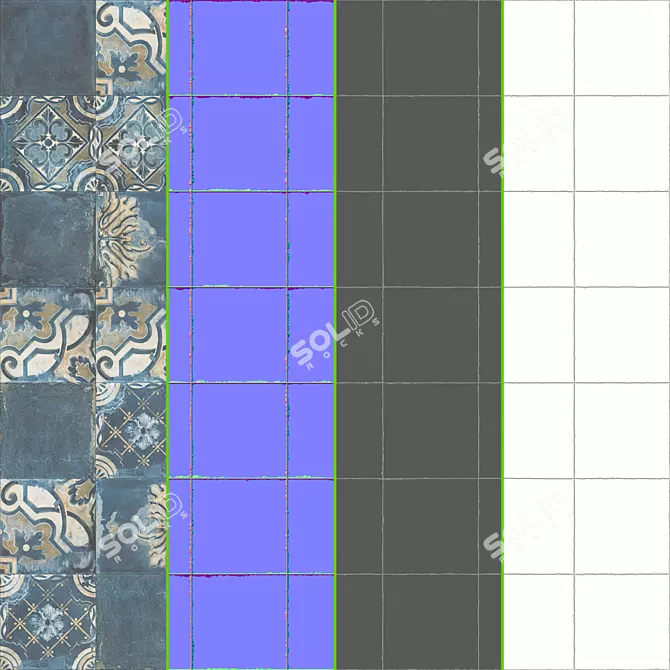 Versatile Wall Tile Collection 3D model image 4