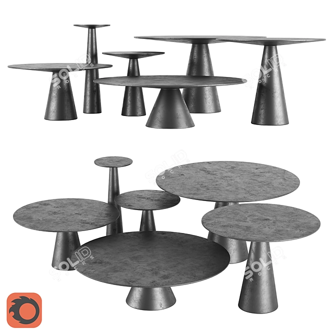 Baxter Jove Coffee Tables: Versatile and Stylish 3D model image 1