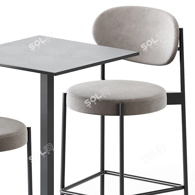 Modern bar set: Dado S60 Table & 430 Stool 3D model image 3