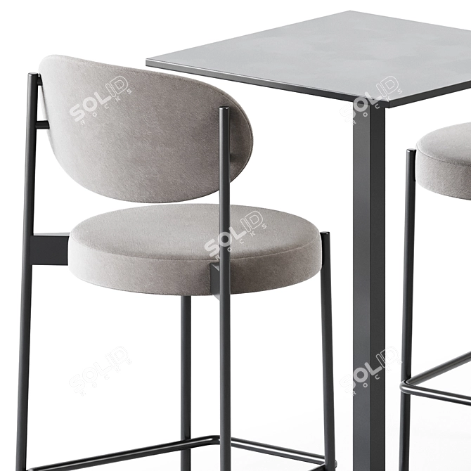 Modern bar set: Dado S60 Table & 430 Stool 3D model image 5