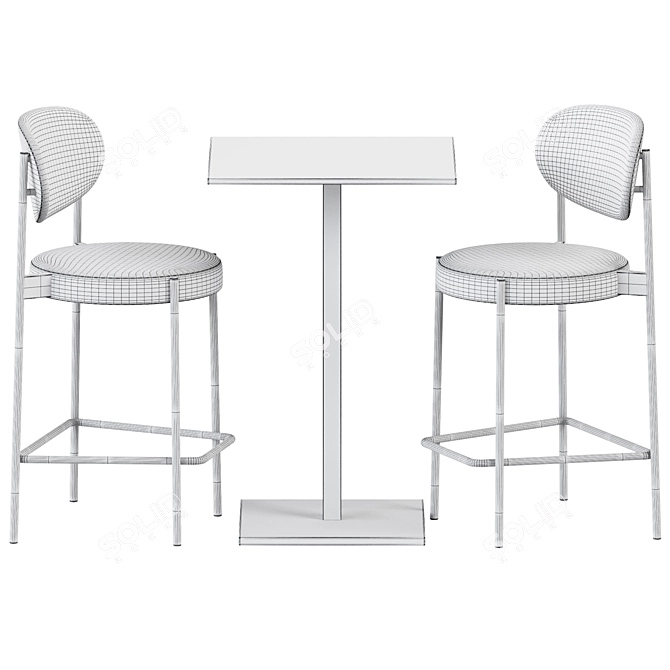 Modern bar set: Dado S60 Table & 430 Stool 3D model image 7