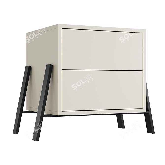 Modern Bedside Table TSD4 3D model image 4