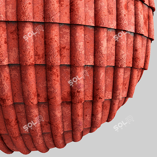 Versatile Roof Tile Materials in 3 PBR Colors | 4k Res. 3D model image 2